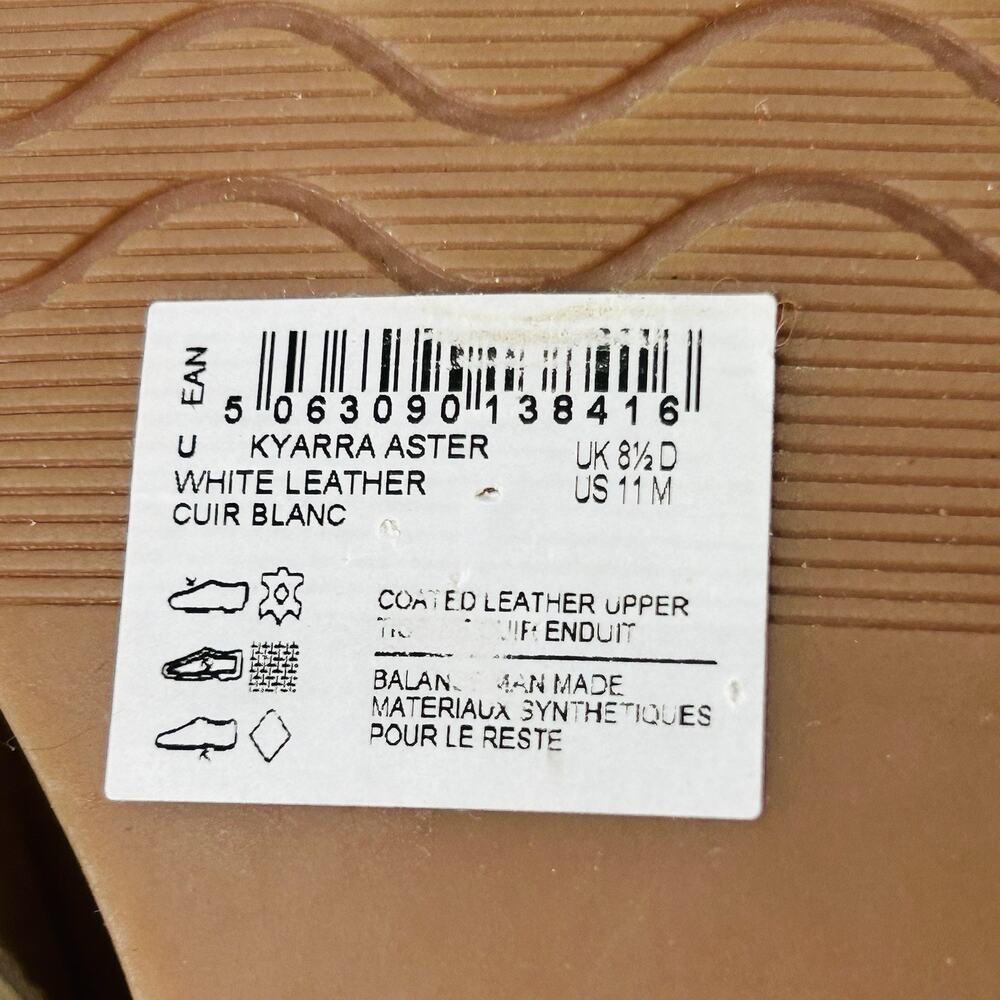 Clarks White Wedge Sandals Leather Kyarra Aster Size 11 Open Toe Comfort 3" Heel - Picture 8 of 8